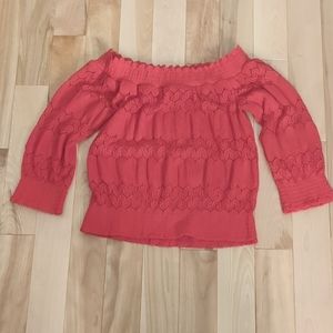 Dynamite, off shoulder red top, size medium